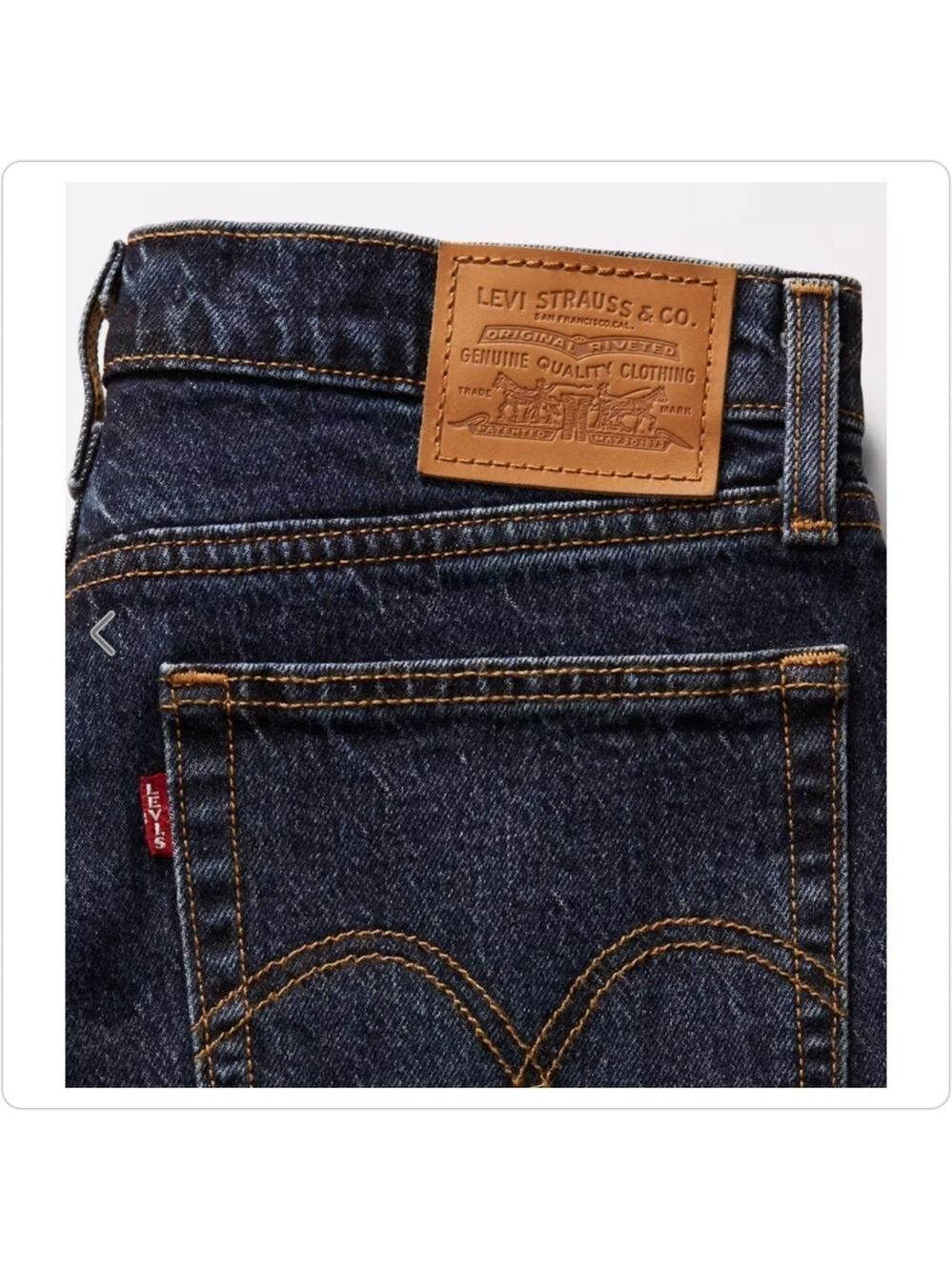LEVIS DARK WASH HIGH RISE WEDGIE JEAN SIZE 31 LIKE NEW! - Picture 8 of 8